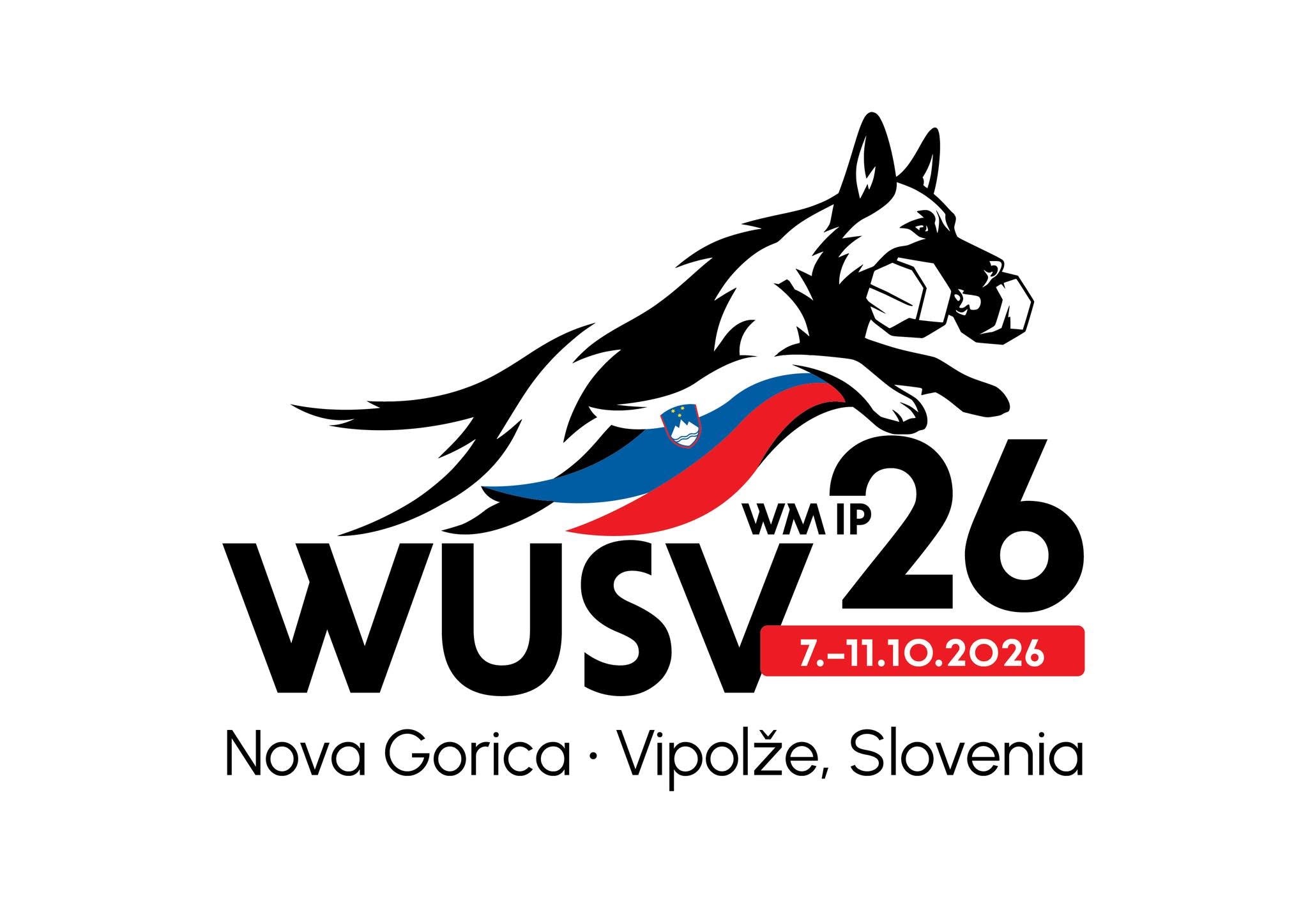 Logo Mistrzostw Świata WUSV IP 2026 — Nova Gorica, Vipolže, Słowenia